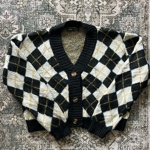 Argyle cropped sweater from SHEIN! Never worn